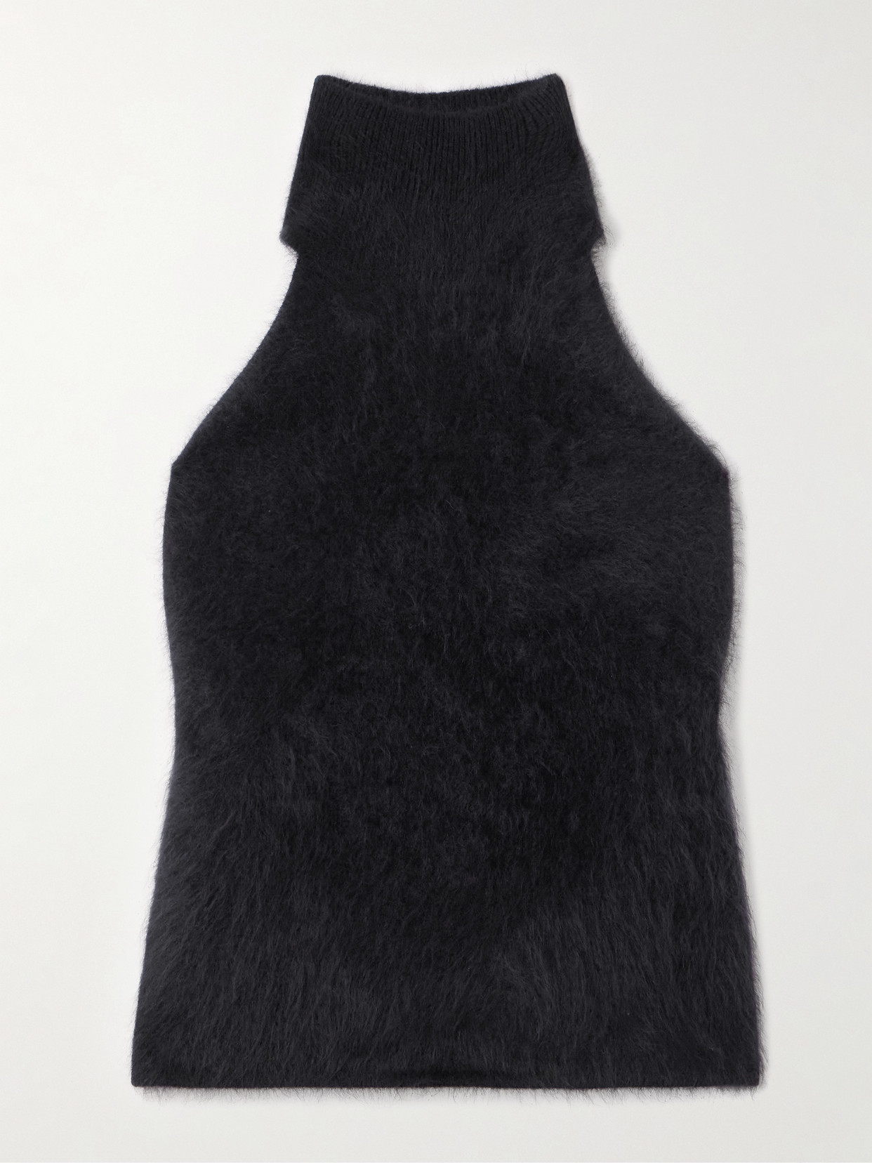Lisa Yang Leya Brushed-cashmere Turtleneck Tank In Animal Print