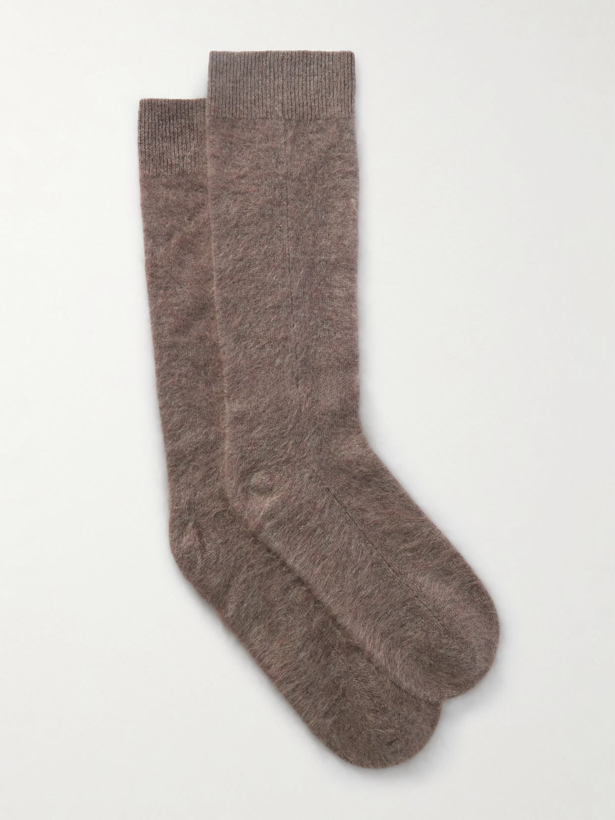 Lisa Yang Brushed-cashmere Socks In Neutral