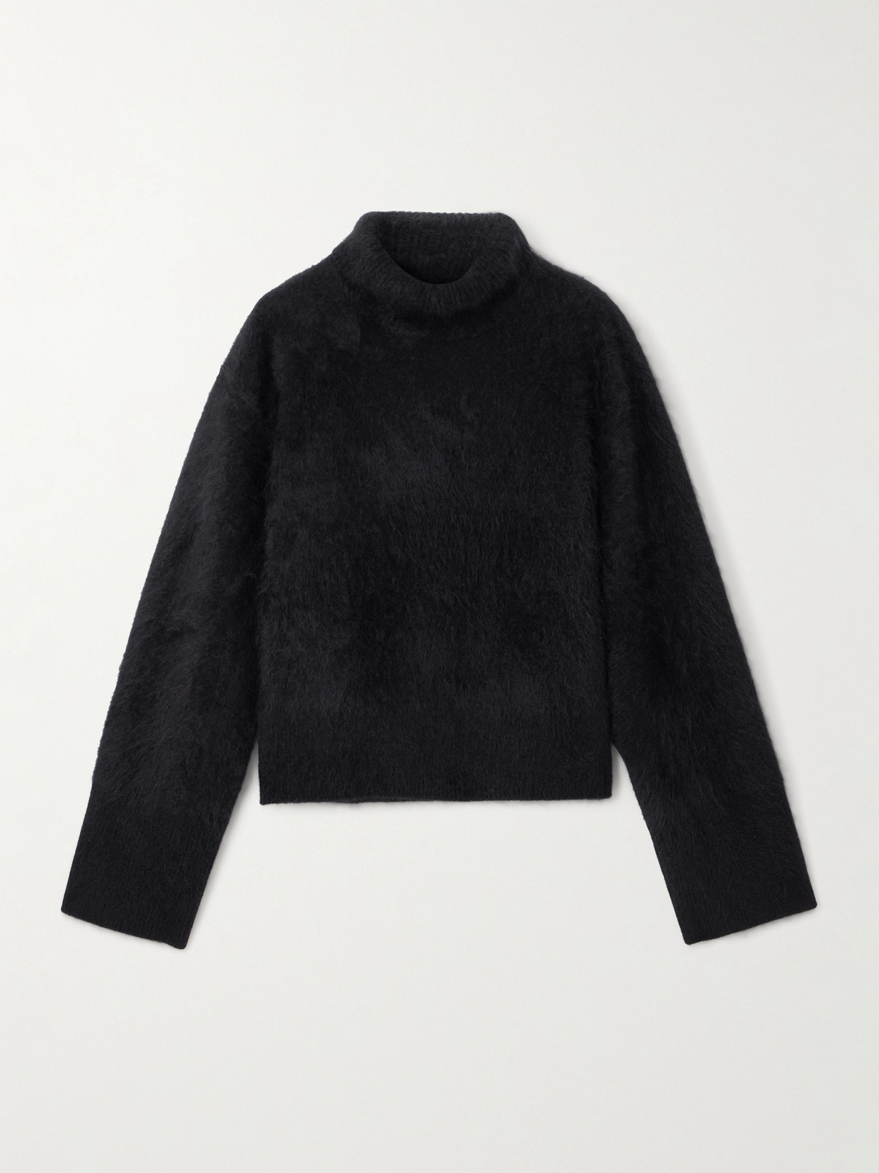 Lisa Yang Floren Brushed-cashmere Turtleneck Sweater In Animal Print