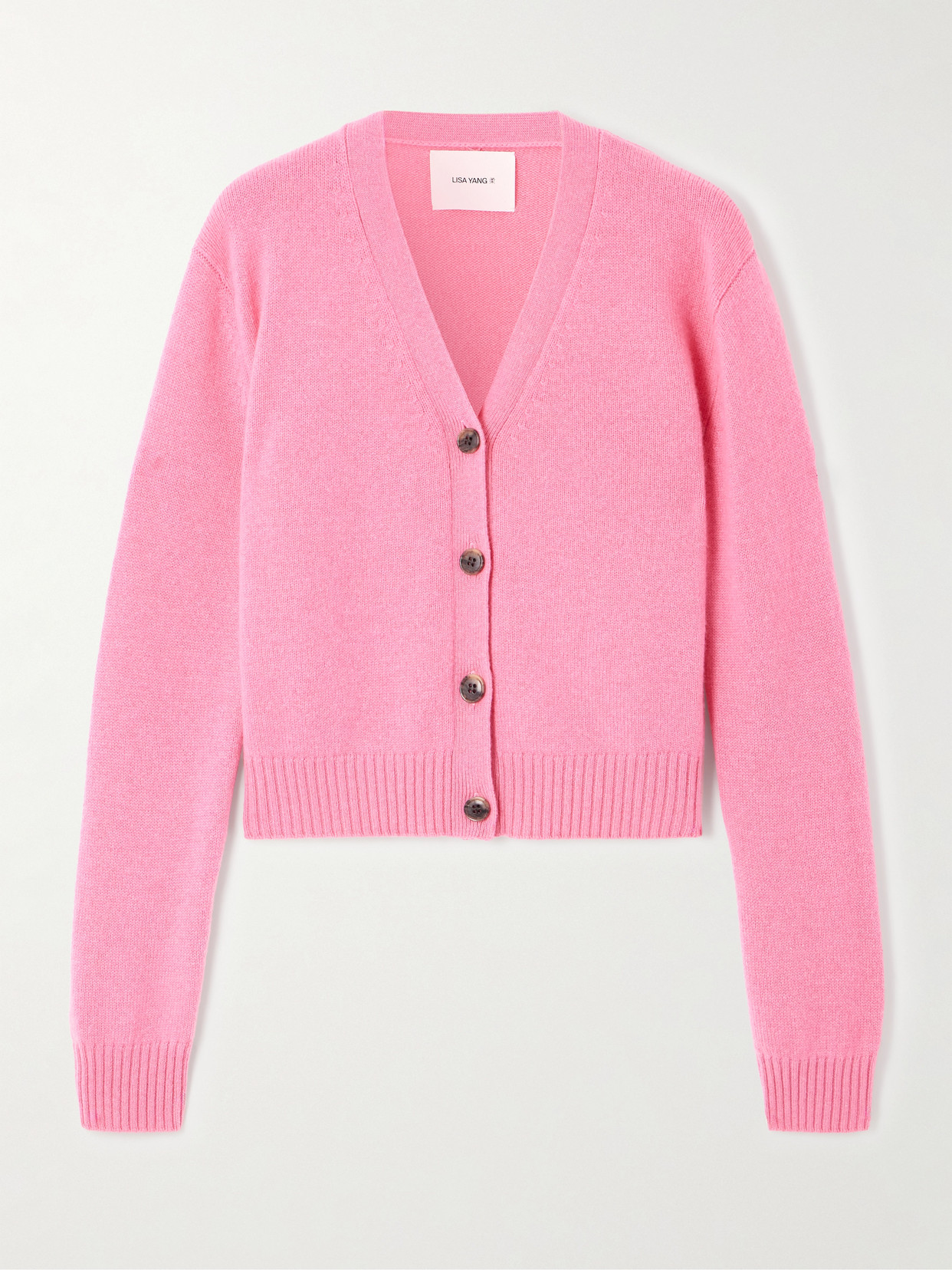 Lisa Yang Marion Cashmere Cardigan In Pink