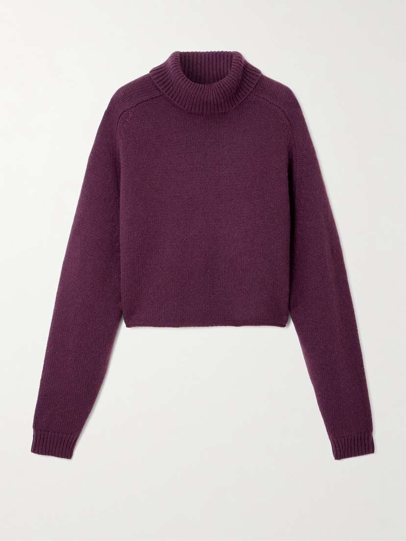 Lisa Yang Cathie Cropped Cashmere Turtleneck Sweater