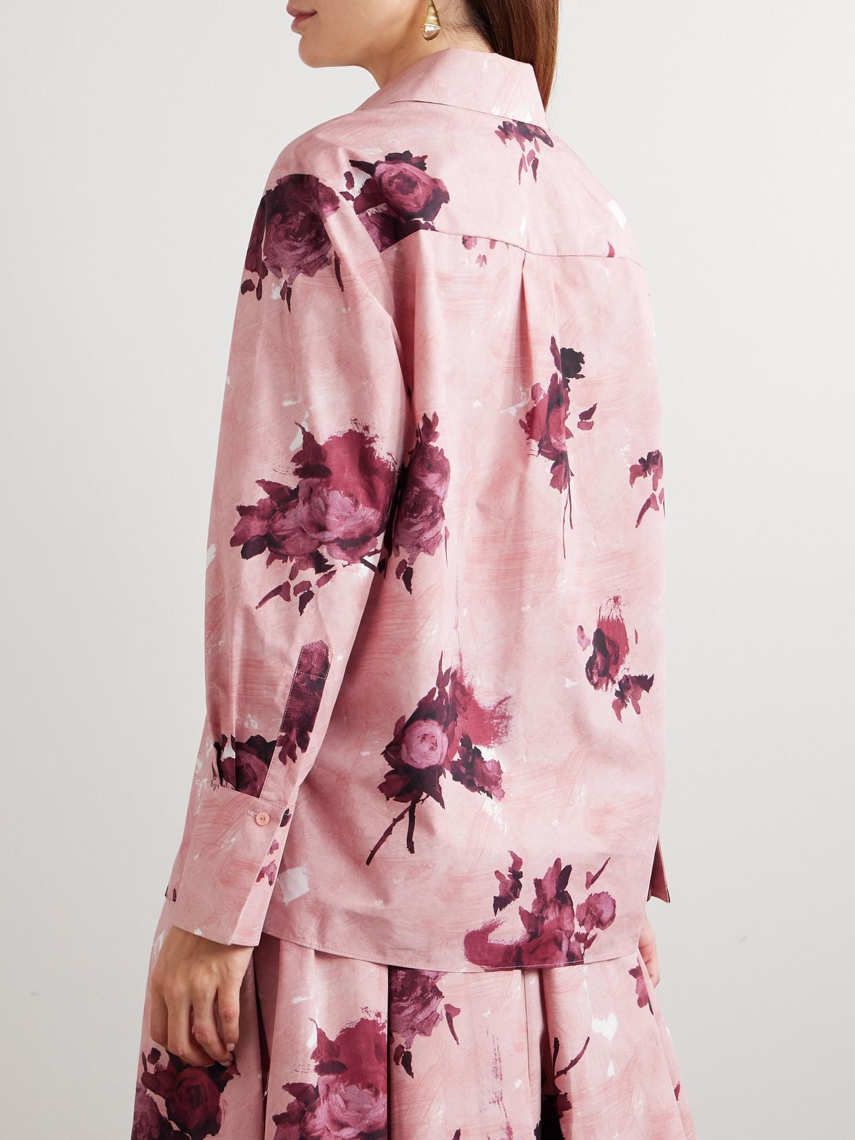 Floral-Print Cotton-Poplin Shirt