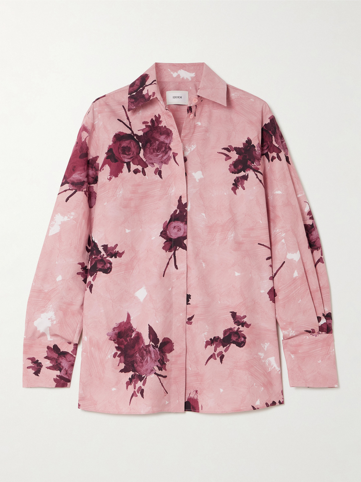 Erdem Floral-print Cotton-poplin Shirt In Multi