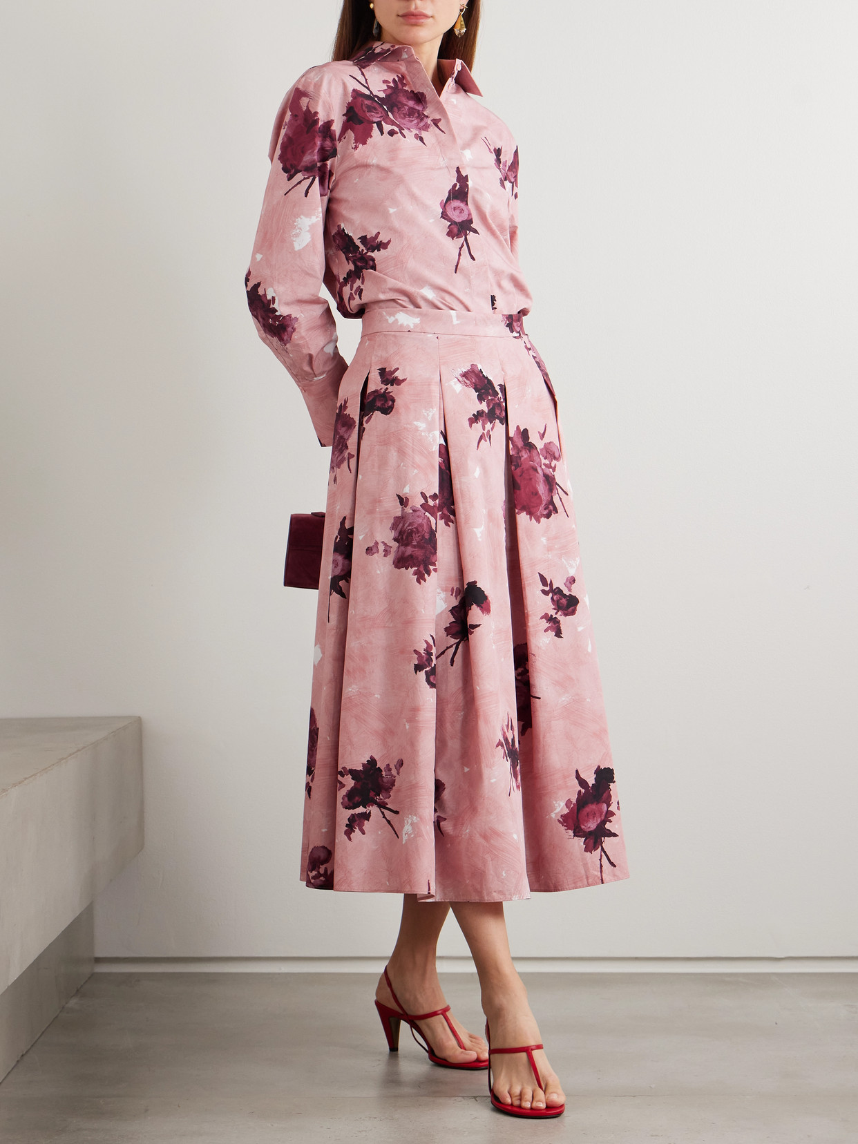 Floral-Print Cotton-Poplin Shirt