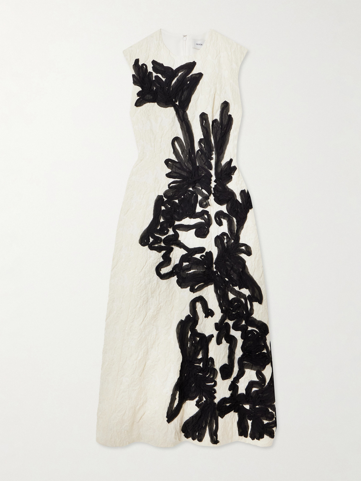 Erdem Floral Brocade Cocktail Dress In Animal Print