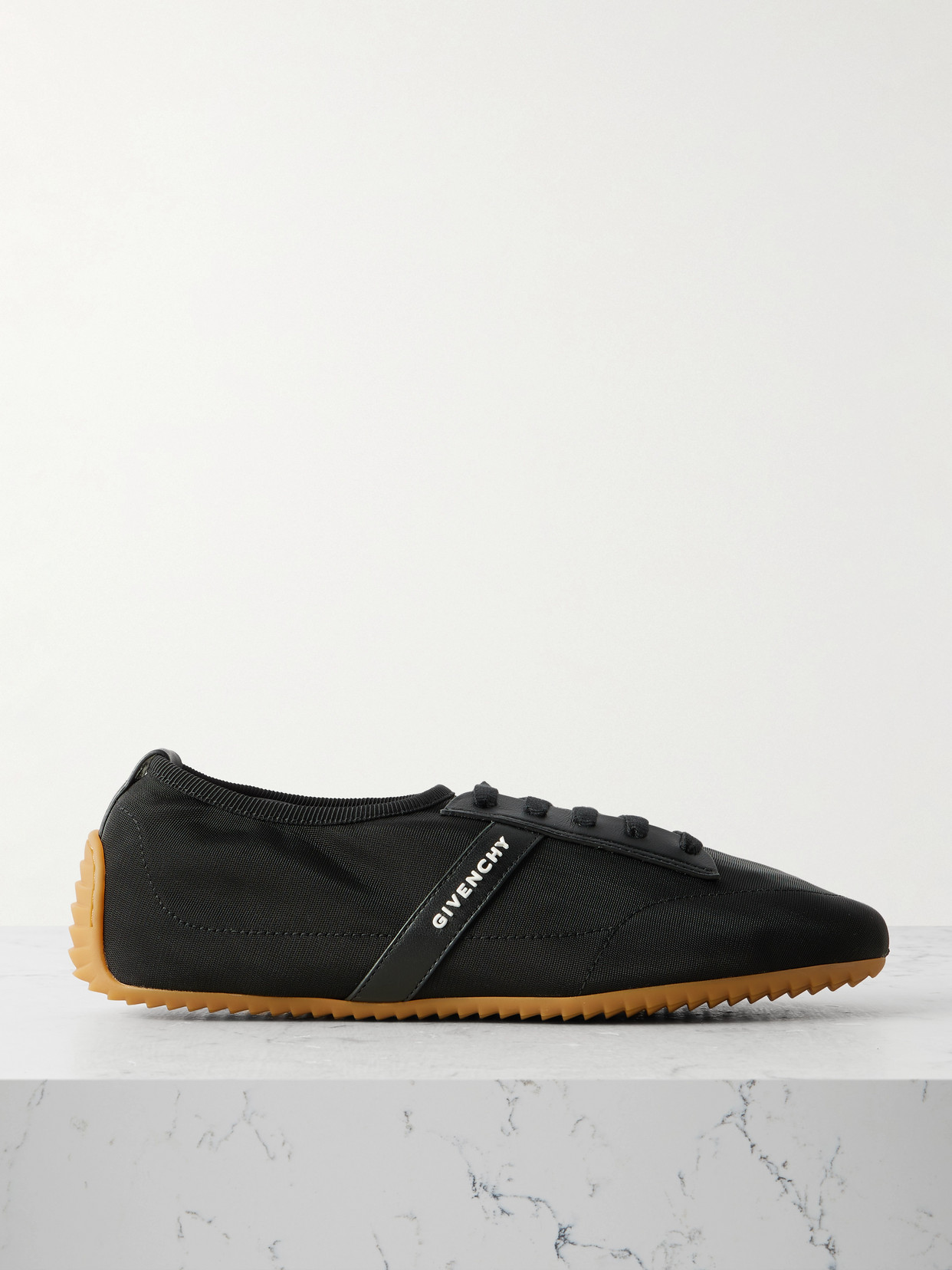 Givenchy Leather-trimmed Mesh Sneakers In Black