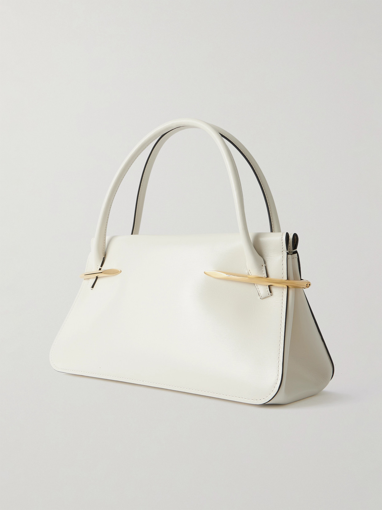 Givenchy Medium Structured Leather Handbag With Top Handle In White