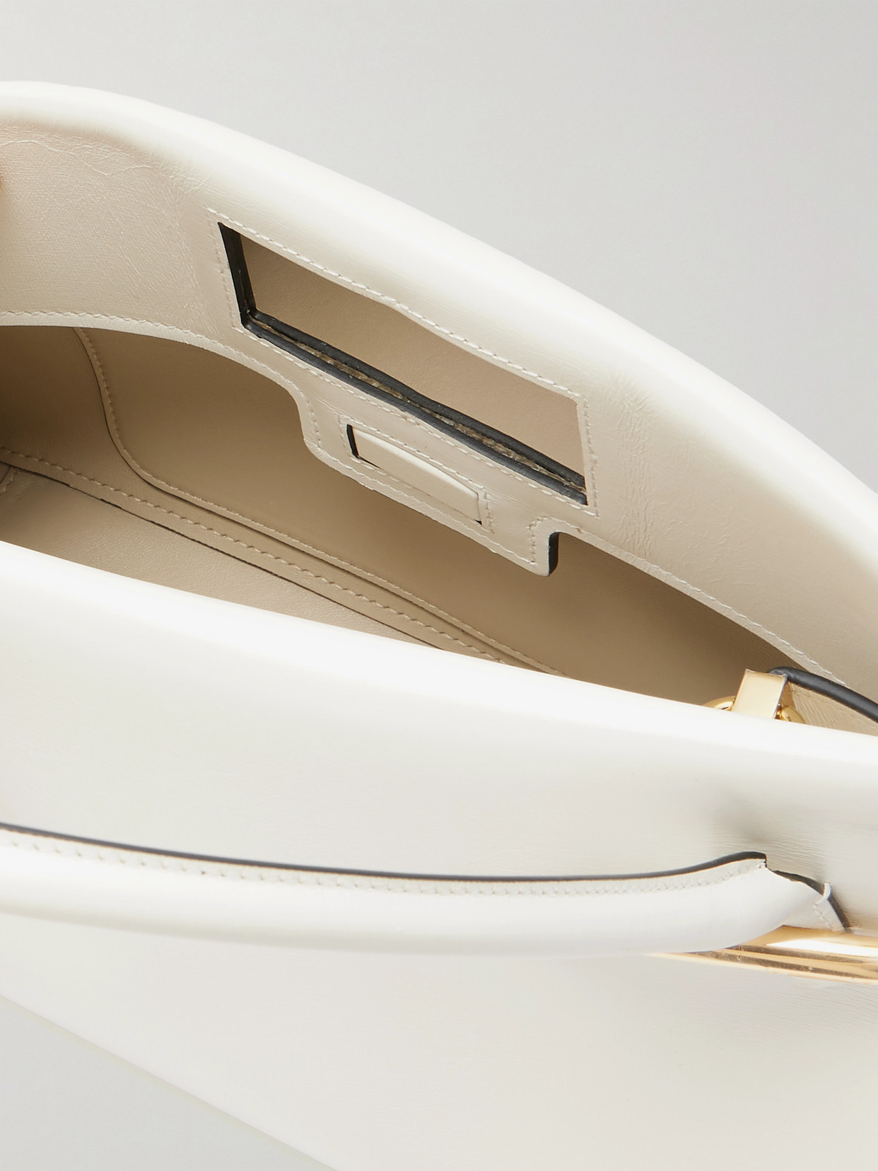 Givenchy Medium Structured Leather Handbag With Top Handle In White