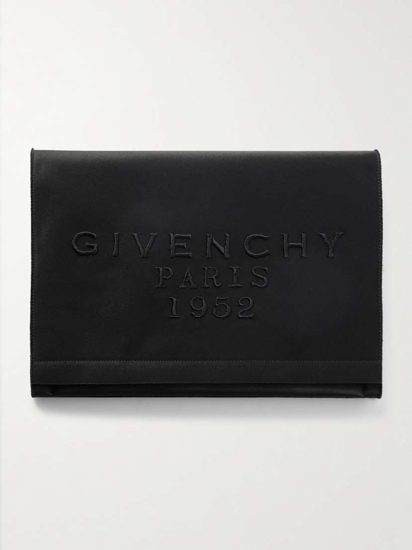 Givenchy Embroidered Satin Pouch