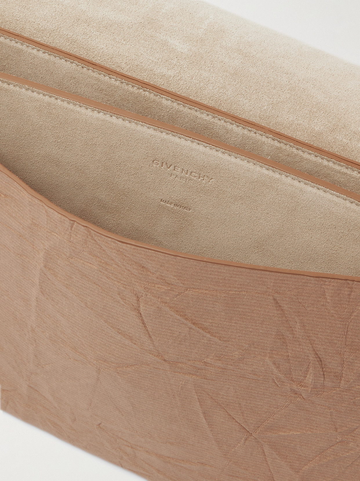 Givenchy Printed Leather Clutch In Neutral