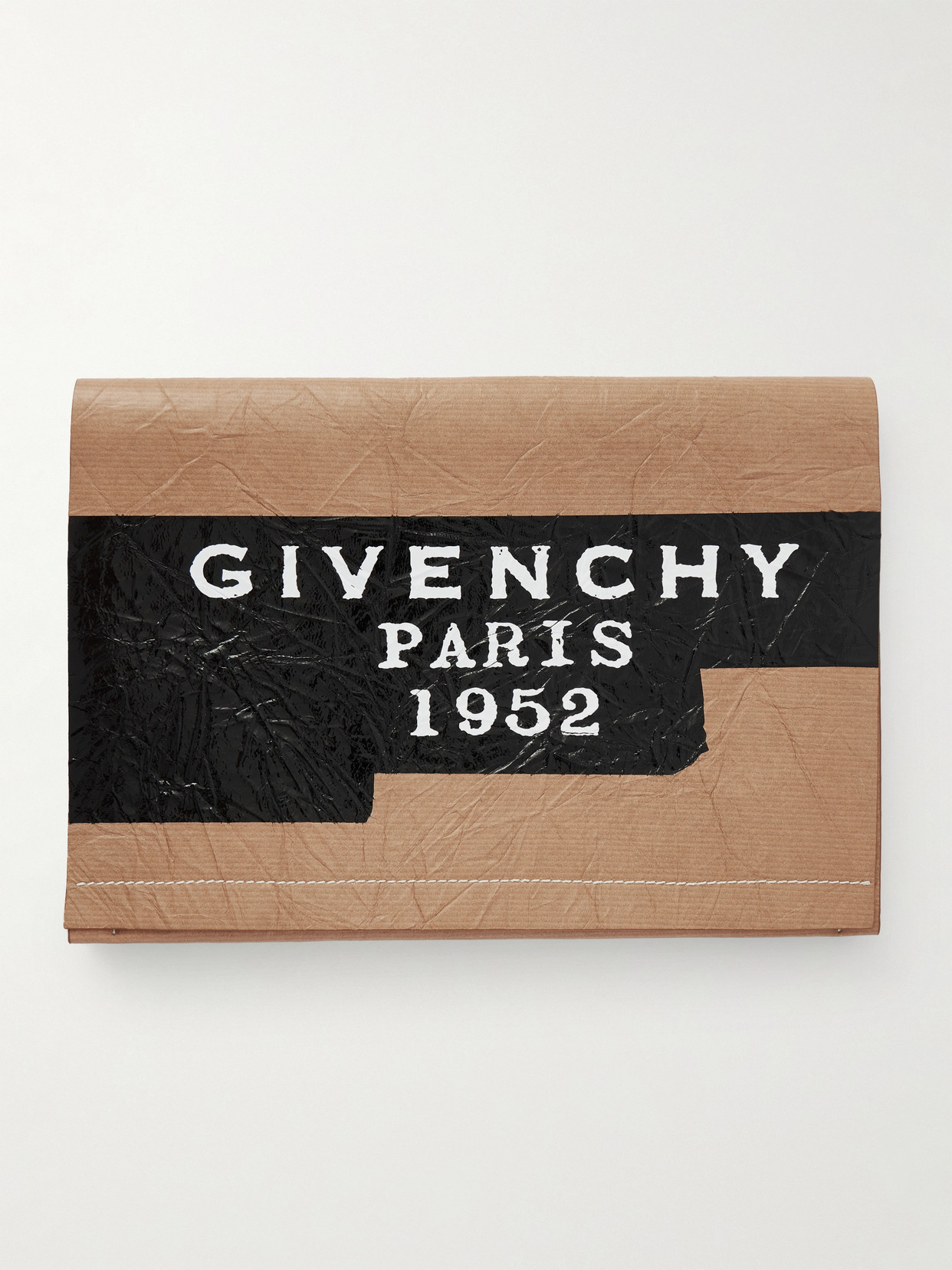Givenchy Printed Leather Clutch In Neutral