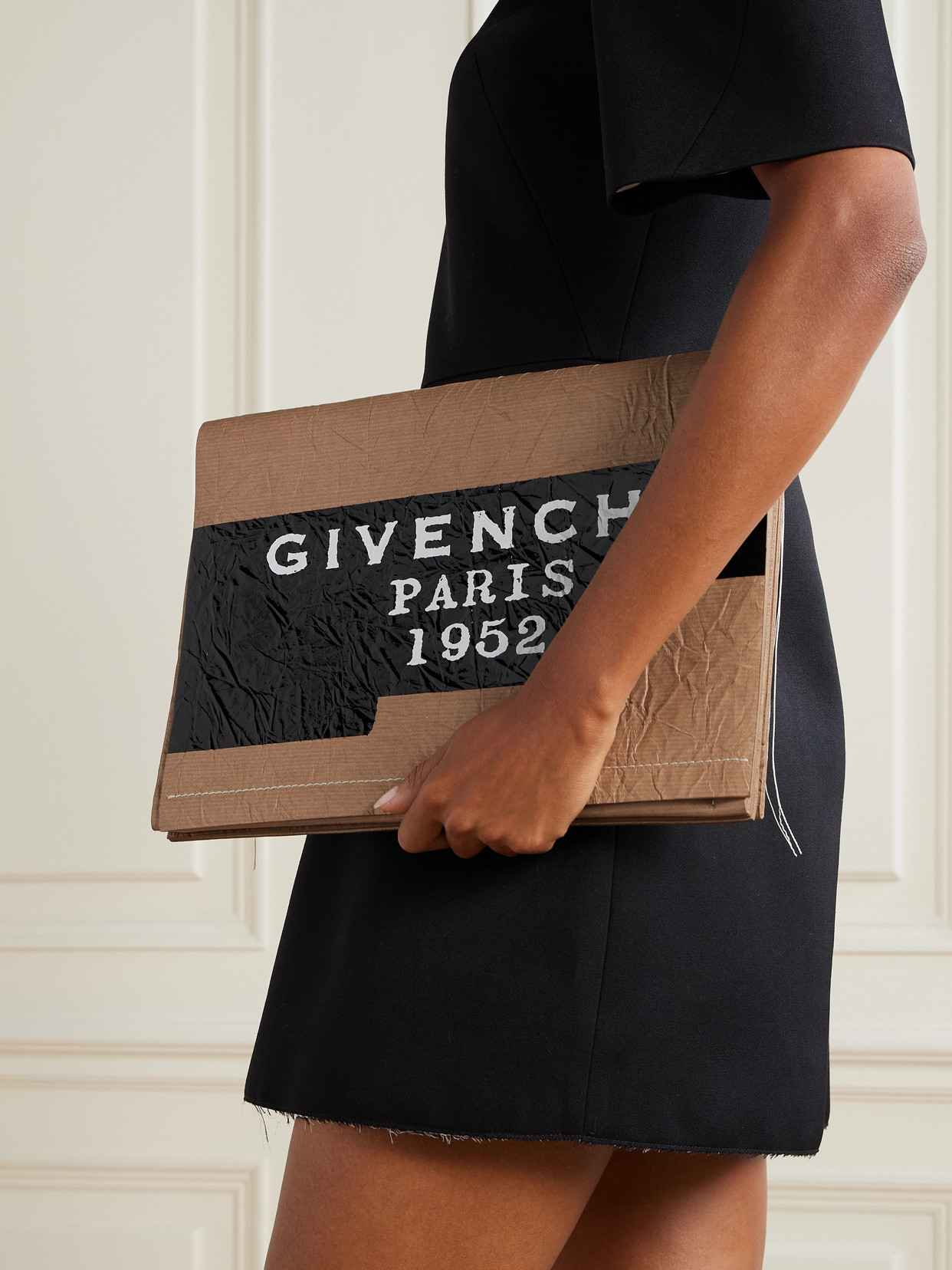 Givenchy Printed Leather Clutch In Neutral