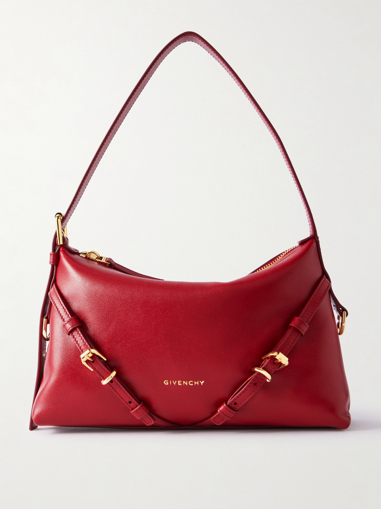 Givenchy Voyou Mini Leather Shoulder Bag In Red
