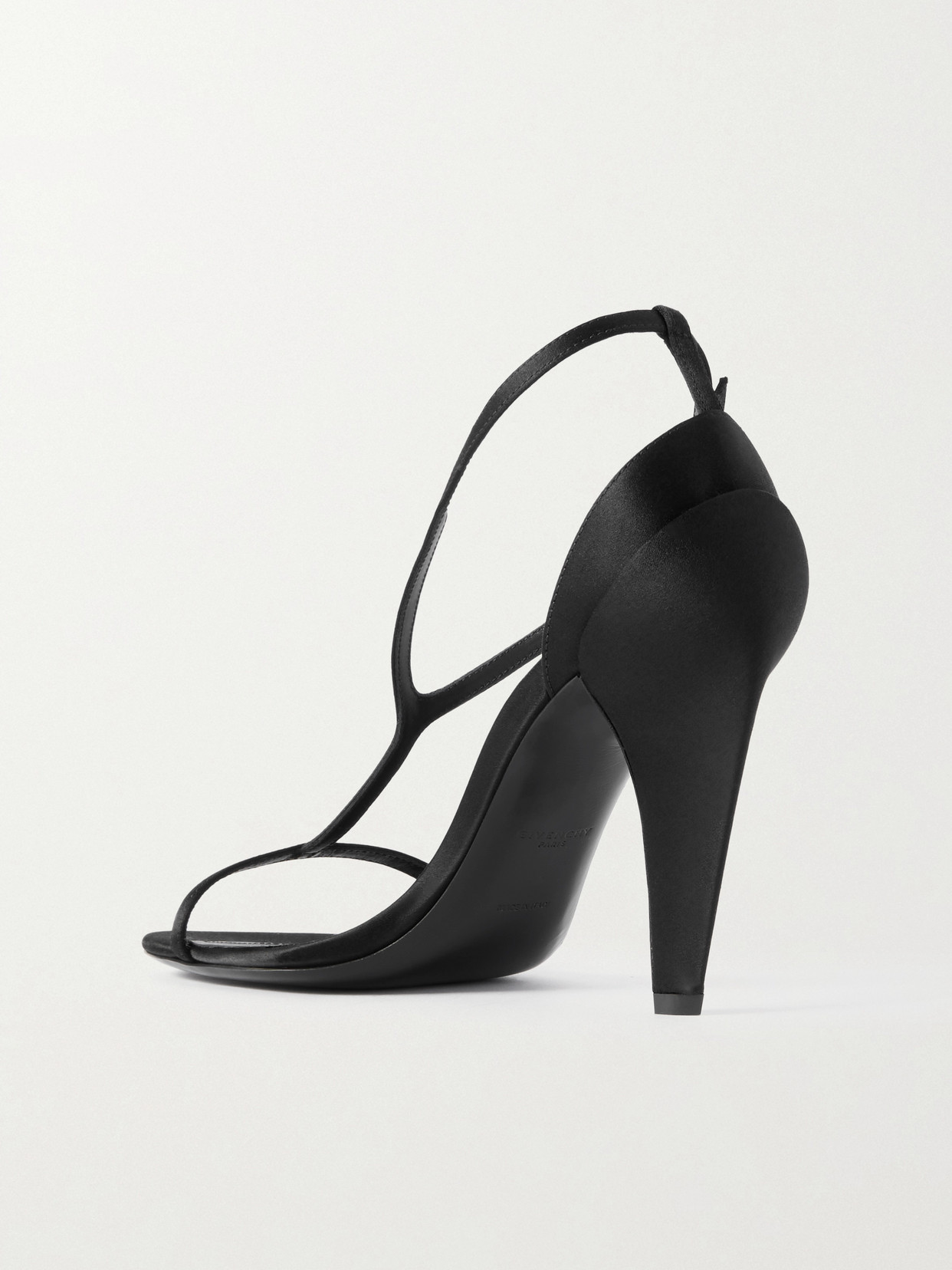 Givenchy Leather Naked Heeled Sandals 95 In Black