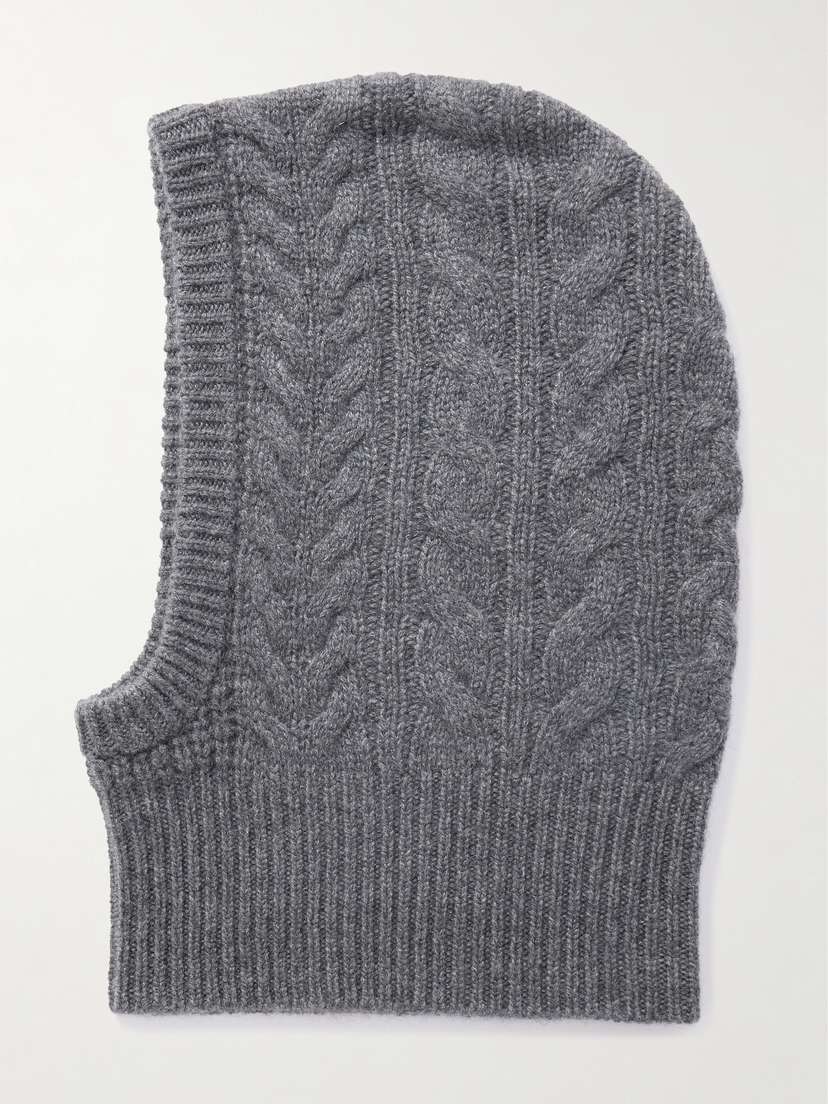 Lisa Yang Ylda Cable-knit Cashmere Balaclava