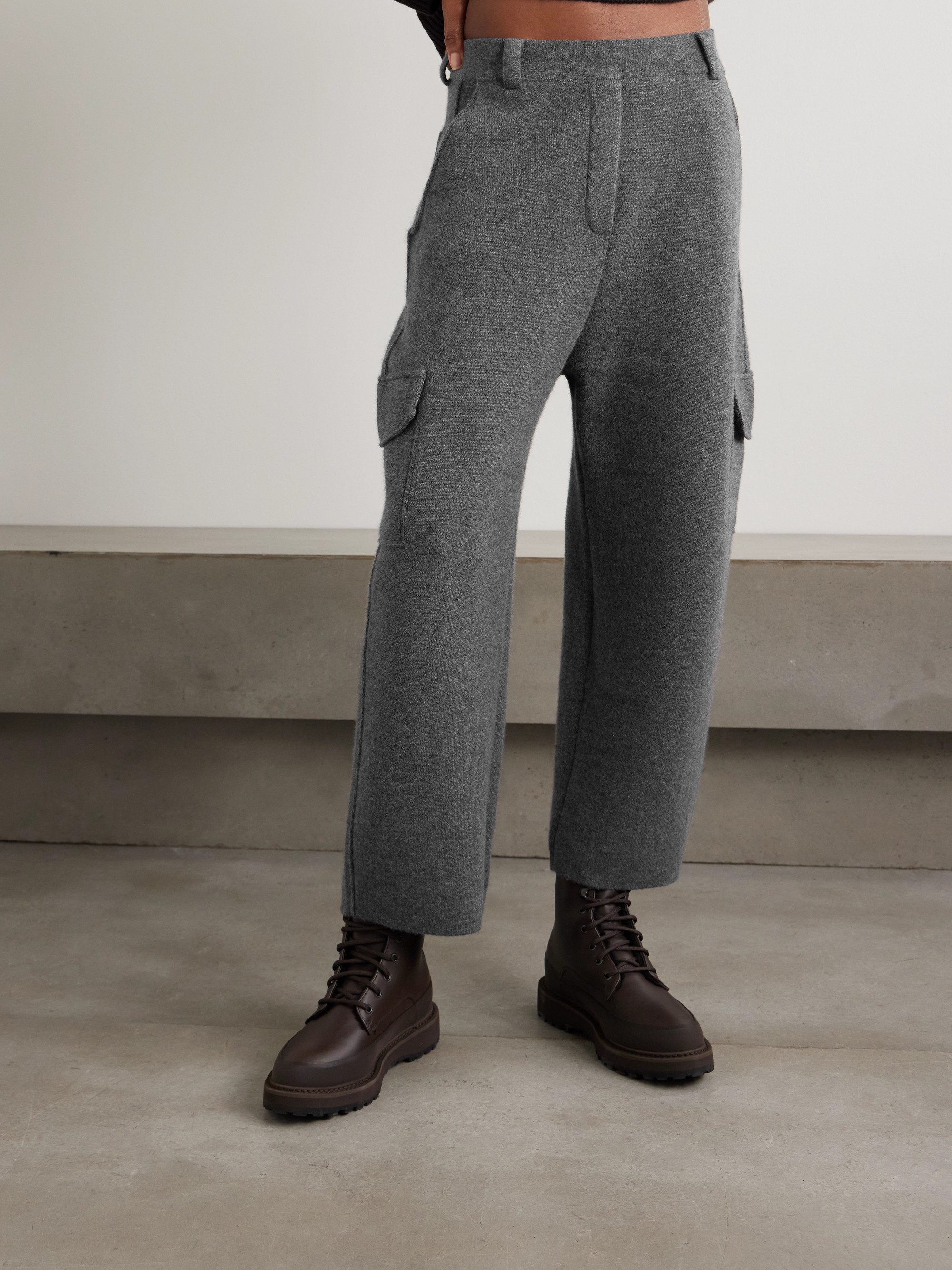 LISA YANG - Azaria cashmere barrel-leg cargo pants | Plush