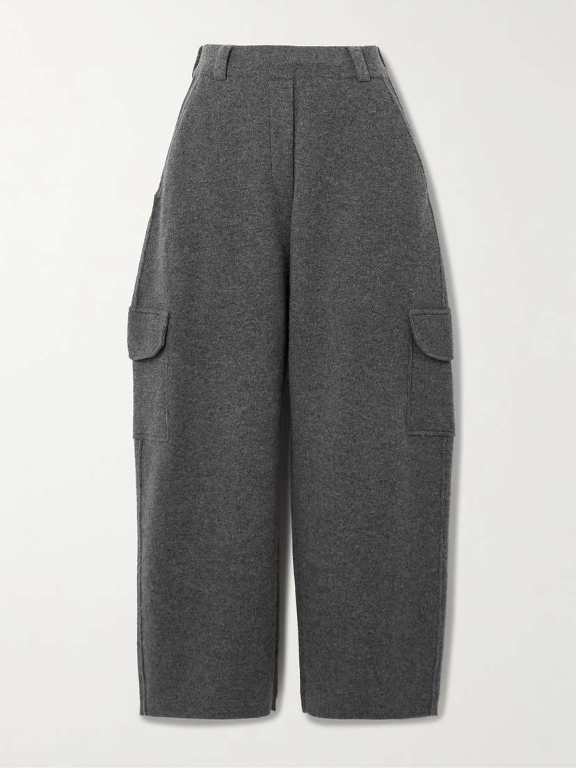 Lisa Yang Azaria Cashmere Barrel-leg Cargo Pants