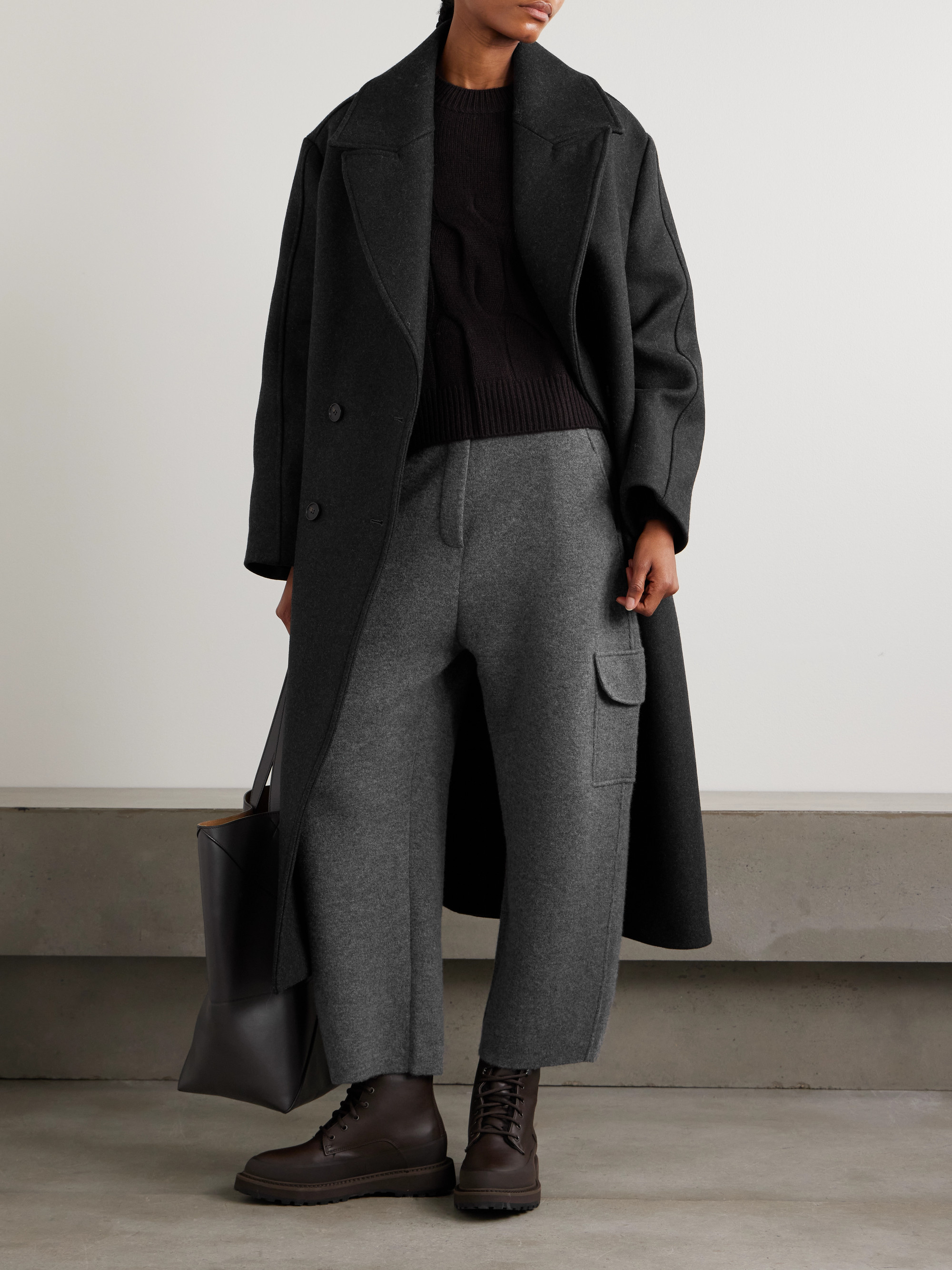 LISA YANG - Azaria cashmere barrel-leg cargo pants | Plush