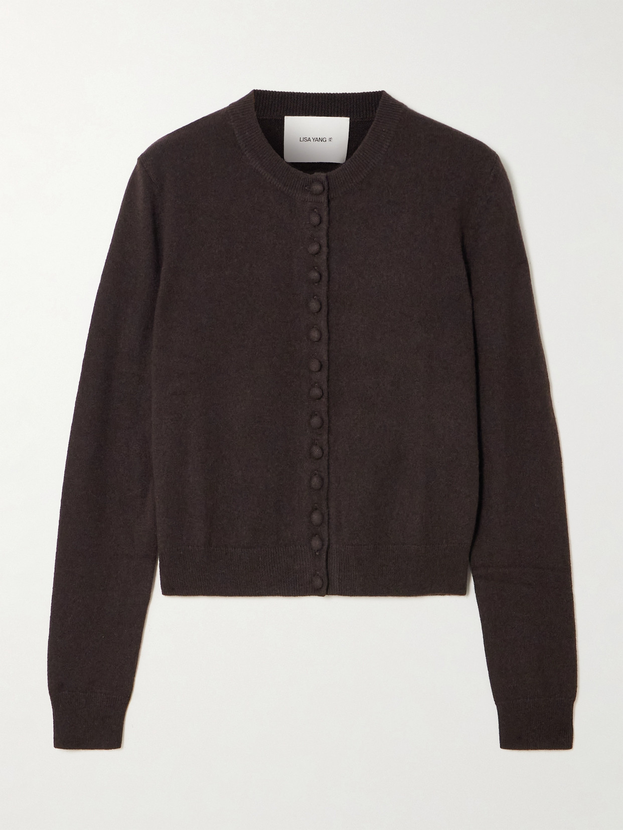 Lisa Yang Wilona Cashmere Cardigan In Brown