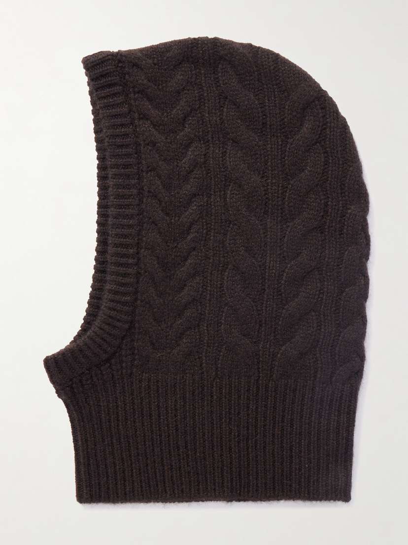 Lisa Yang Ylda Cable-knit Cashmere Balaclava