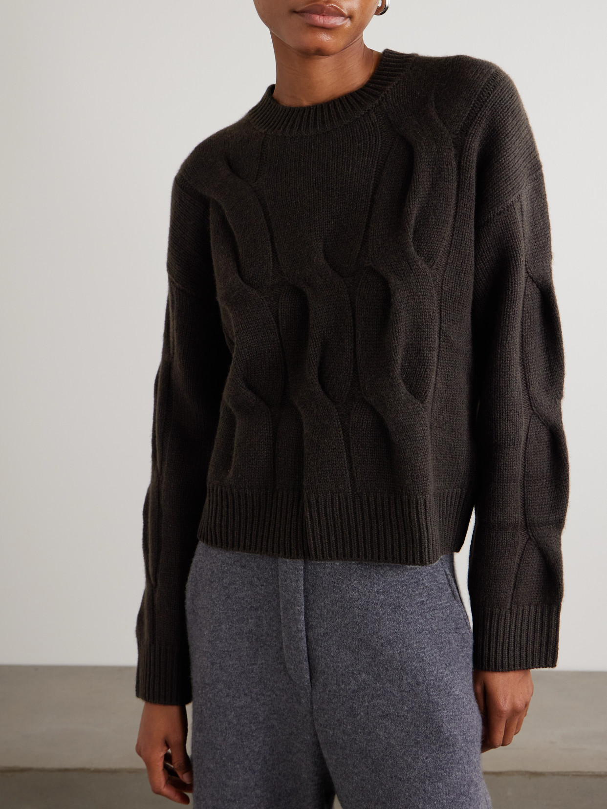 Sammie Cable-Knit Cashmere Sweater
