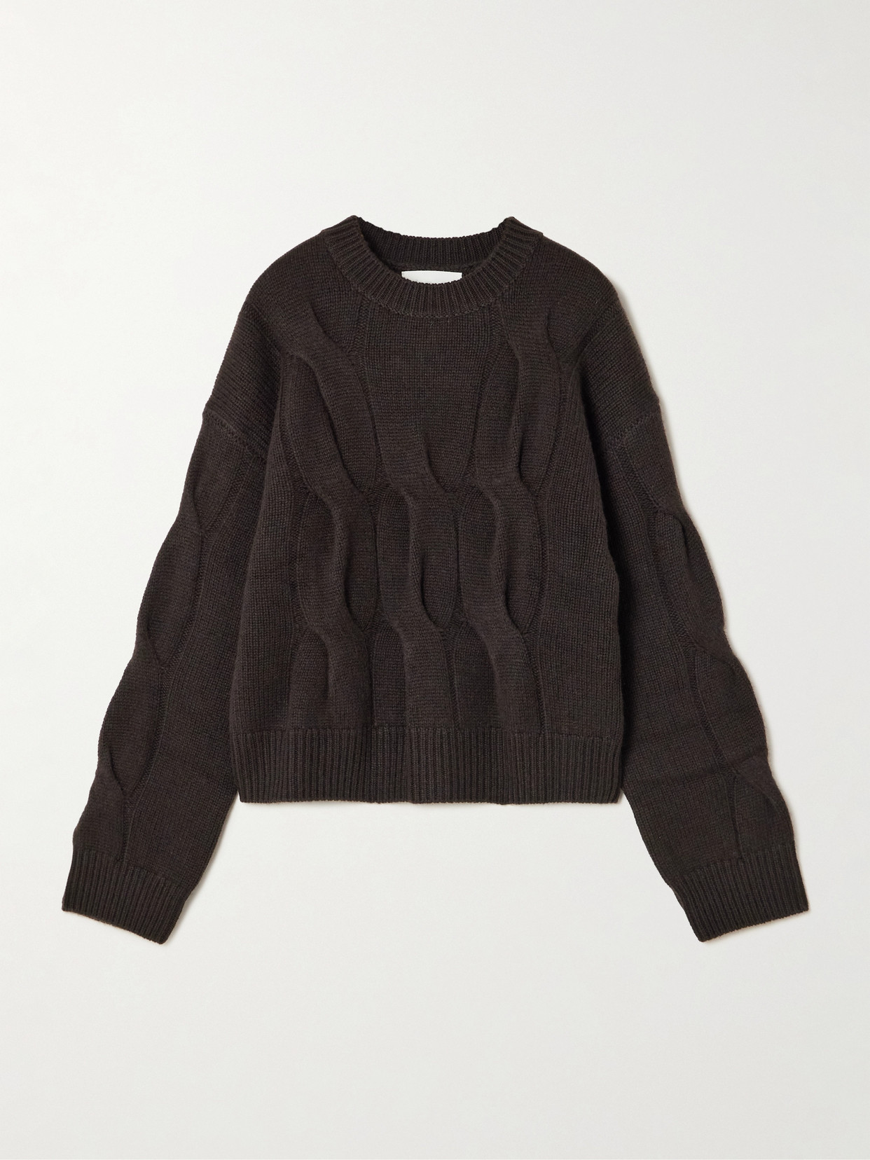 Lisa Yang Sammie Cable-knit Cashmere Sweater In Brown