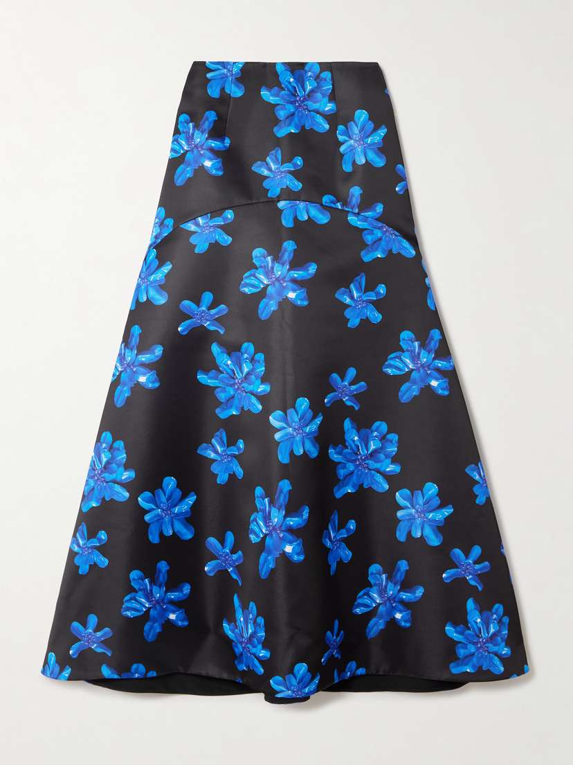 Emilia Wickstead Tamilla Floral-print Faille Maxi Skirt