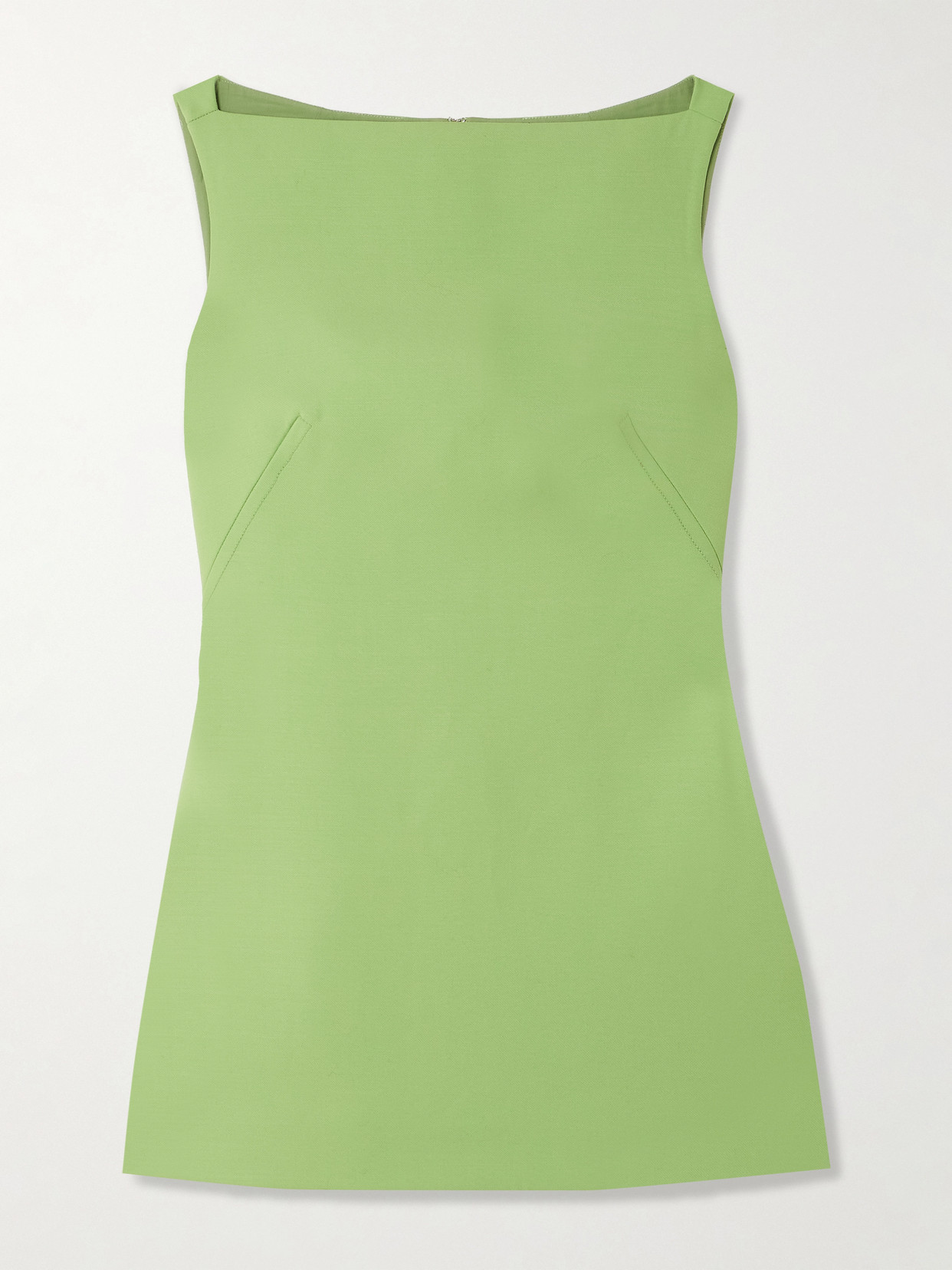 Emilia Wickstead Rifer Wool-crepe Mini Dress In Green