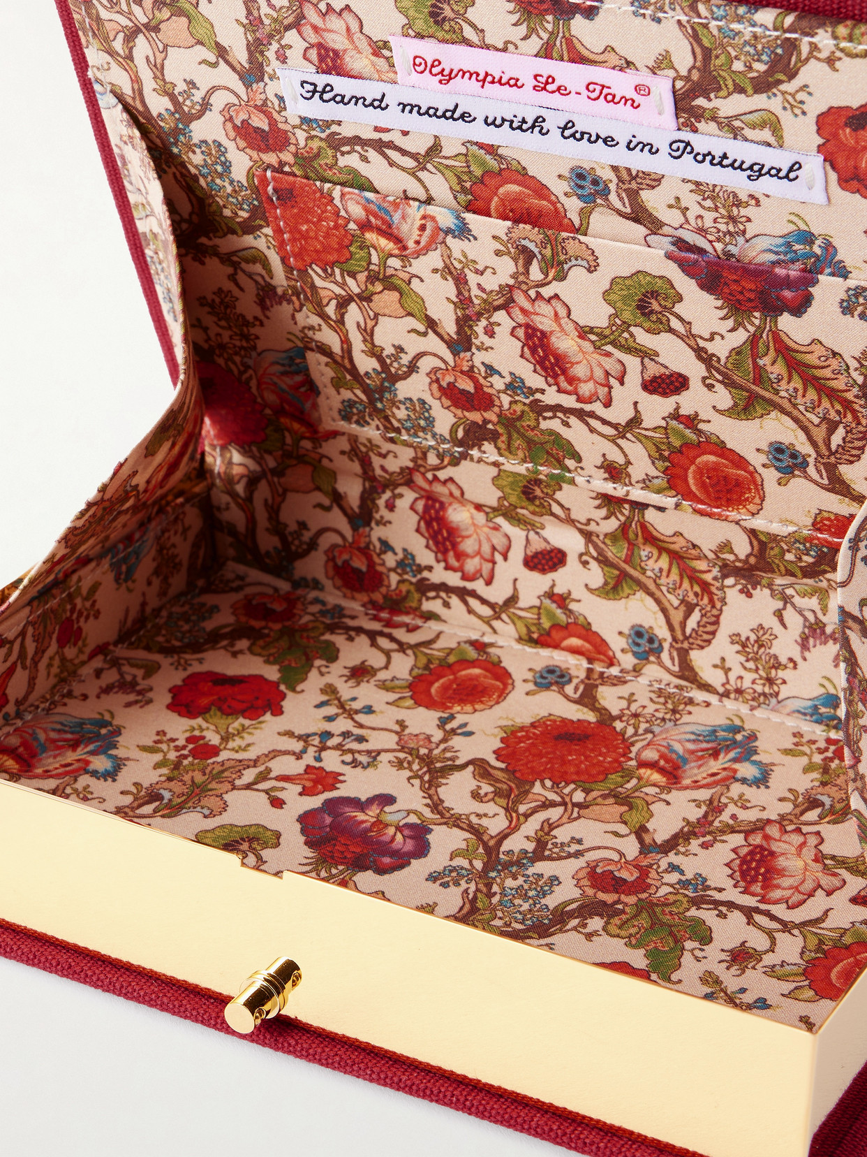 Olympia Le-tan The Nutcracker Embroidered Appliquéd Canvas Clutch In Red