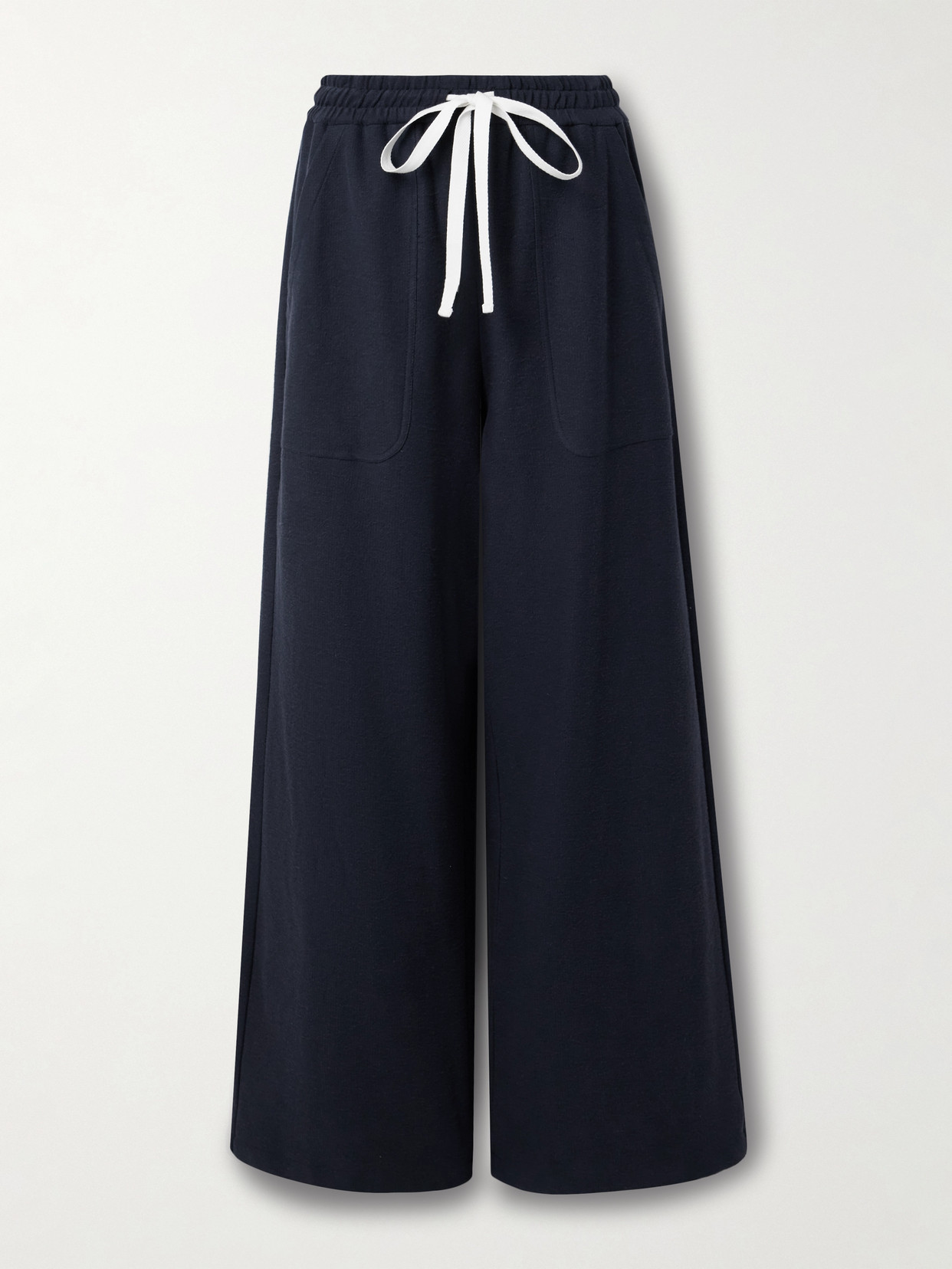 TWP - Main St. Cotton-jersey Wide-leg Pants - Navy