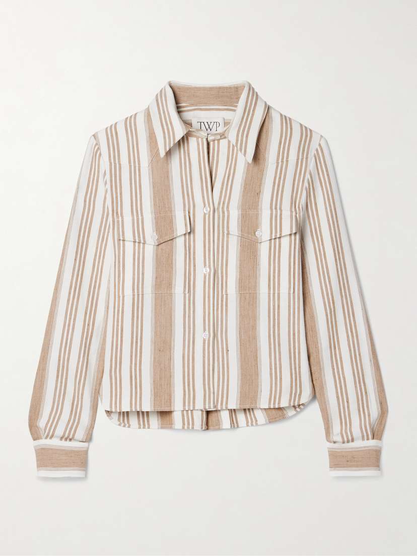 TWP New Carter Striped Hemp Shirt