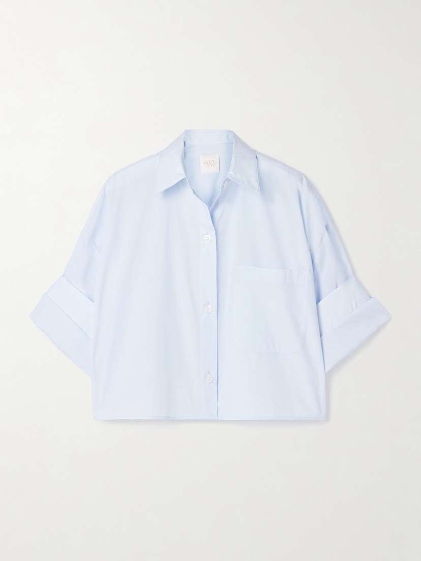 TWP Next Ex Cropped Cotton-poplin Shirt
