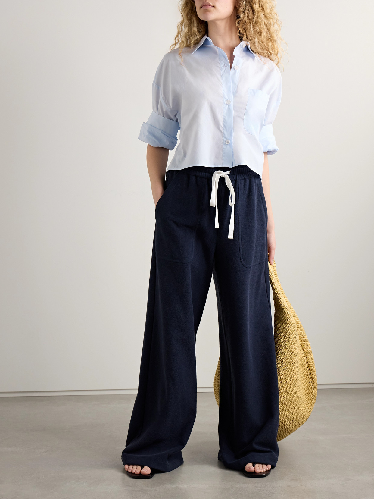 Next Ex Cropped Cotton-Poplin Shirt