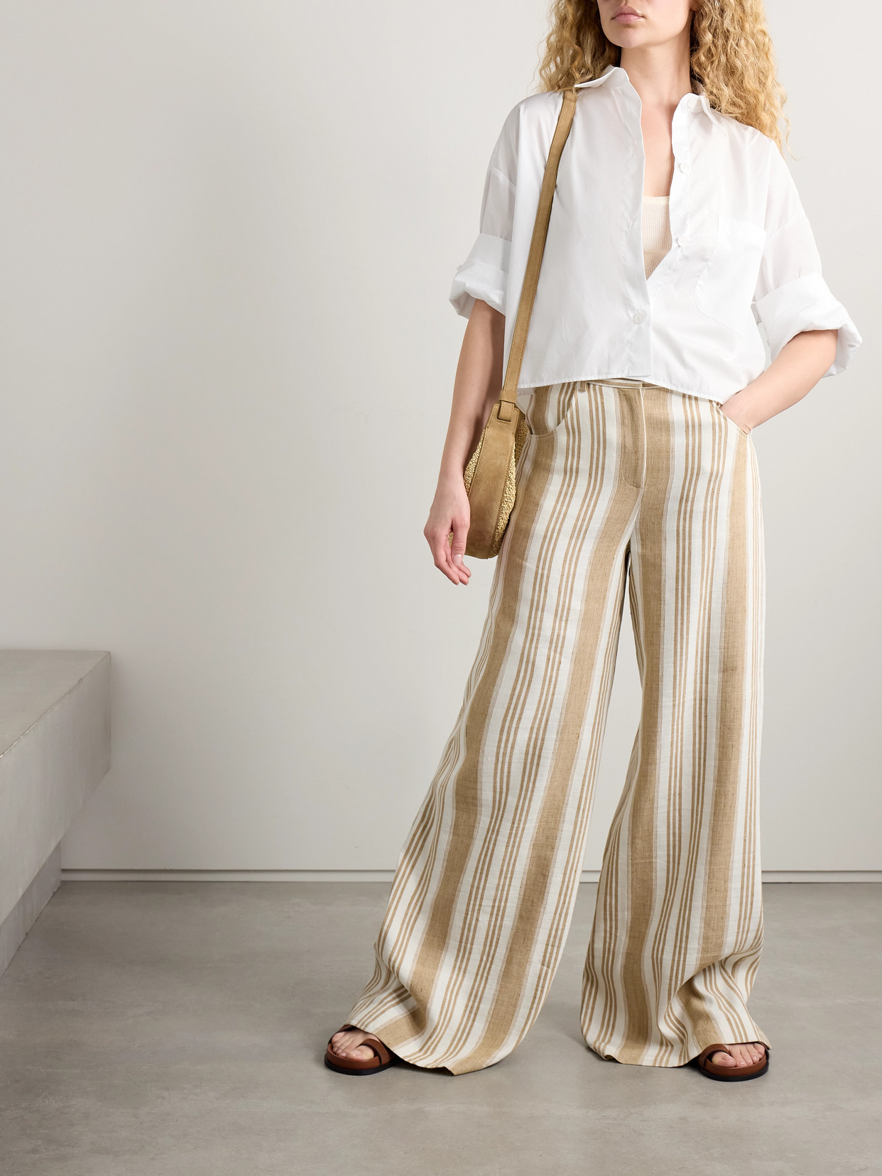 Next Ex Cropped Cotton-Poplin Shirt