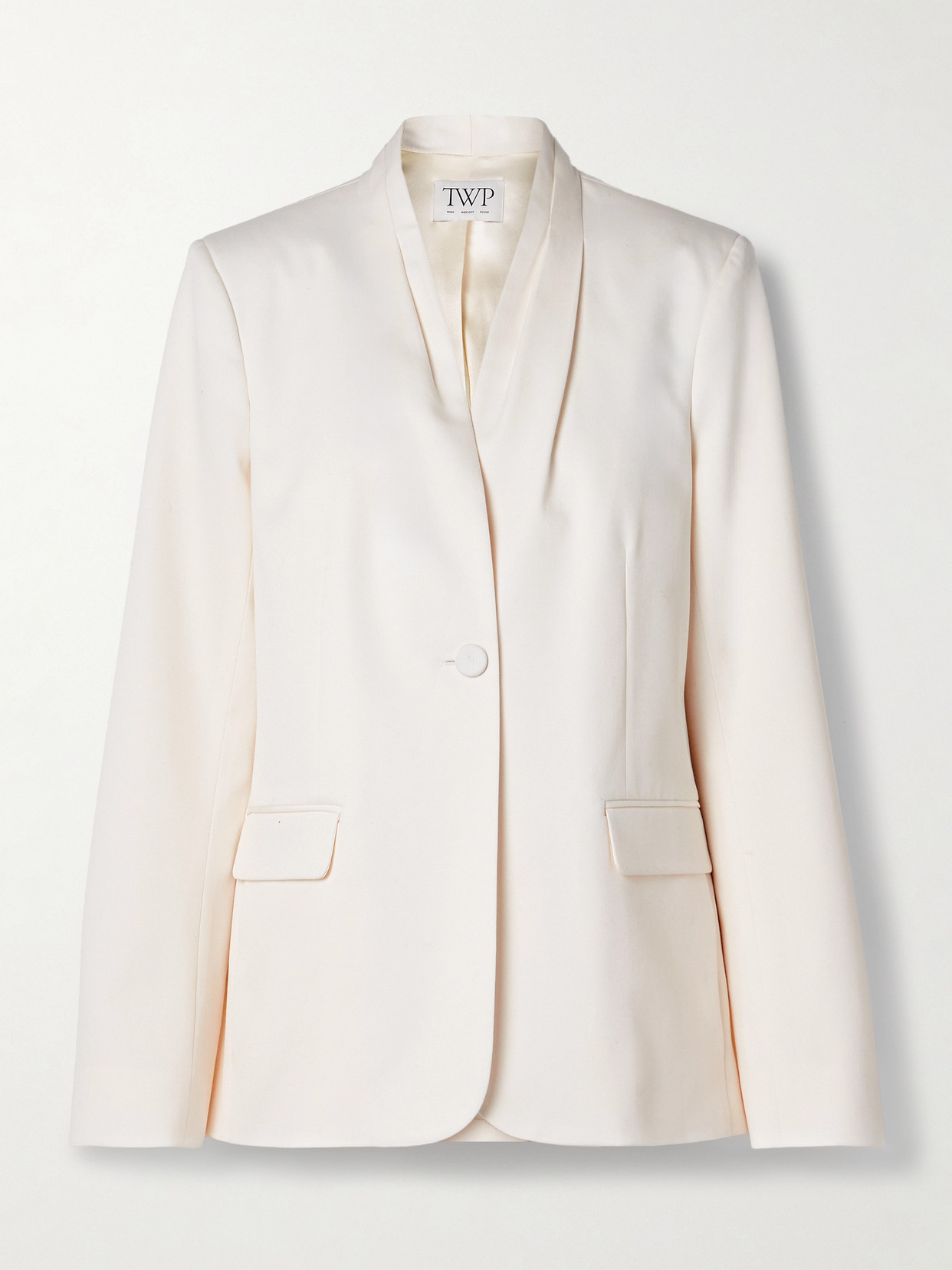 Twp Pleated Linen Blazer