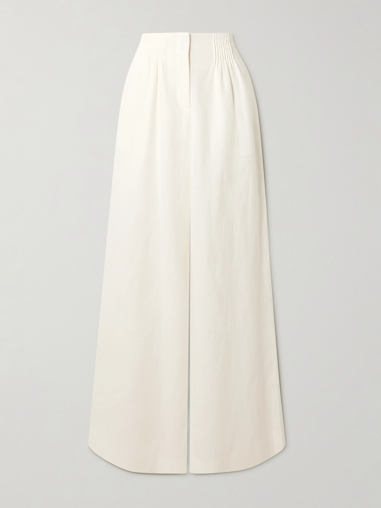 Twp Pleated Linen Wide-leg Pants