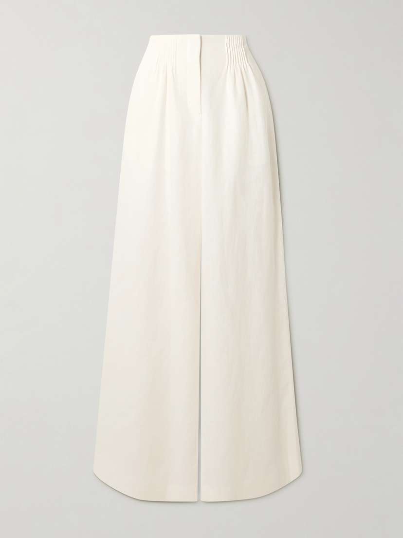 TWP Pintucked Linen Wide-leg Pants