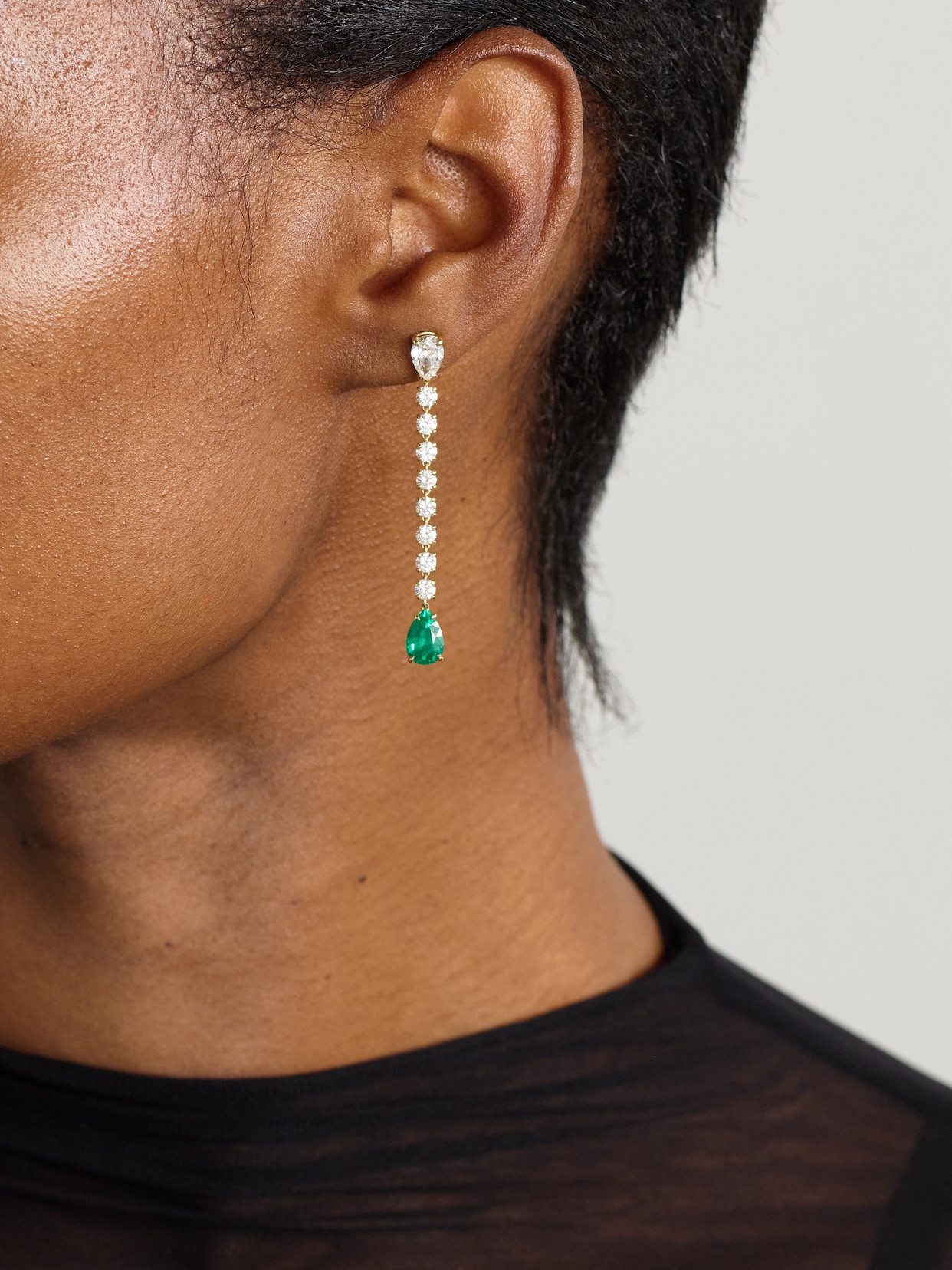 Anita Ko 18-karat Gold, Diamond And Emerald Earrings