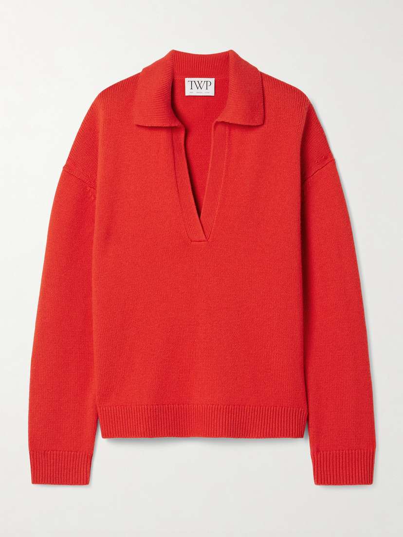 TWP Cashmere Polo Sweater