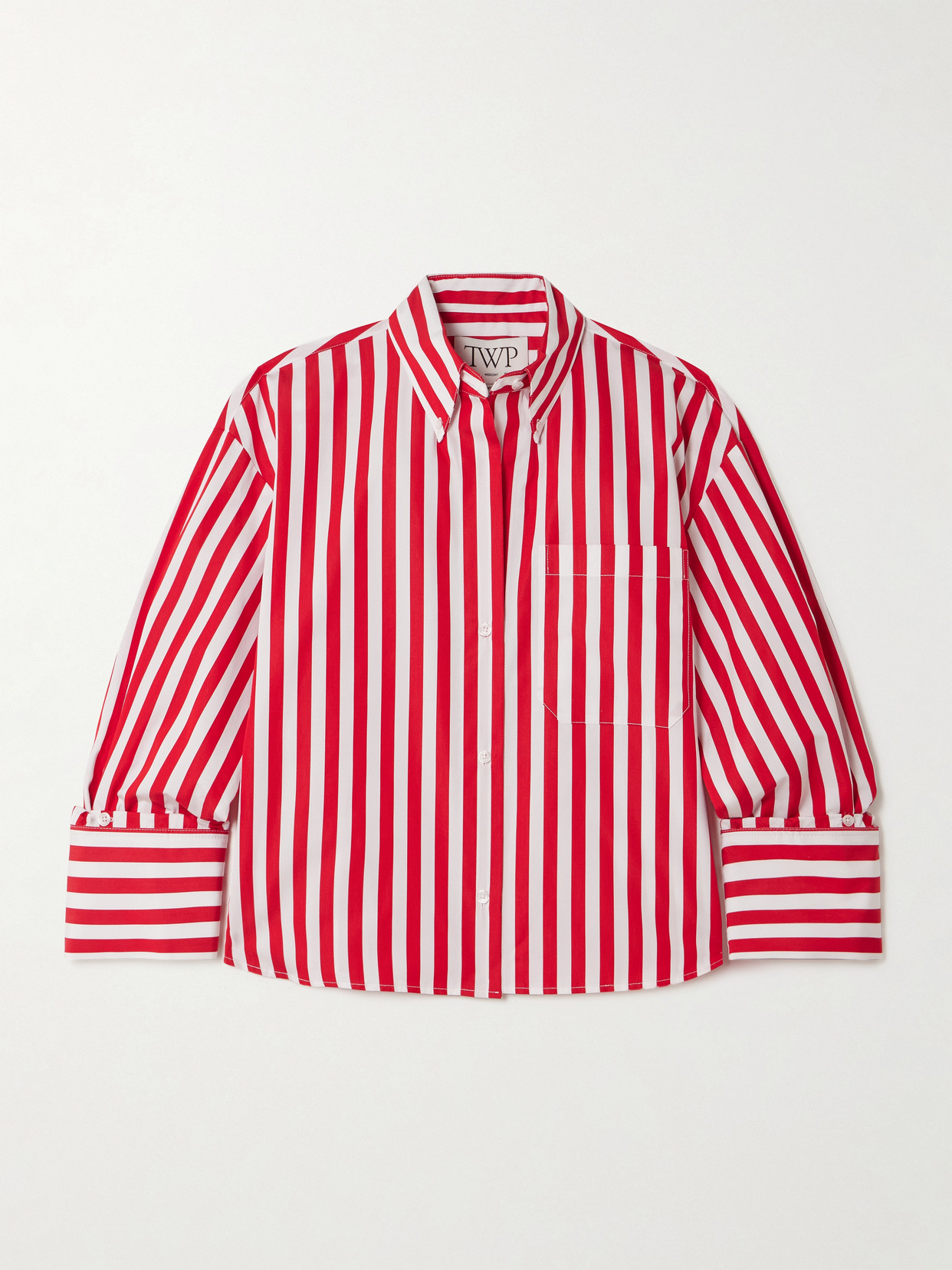 Twp J.d. Striped Cotton-poplin Shirt
