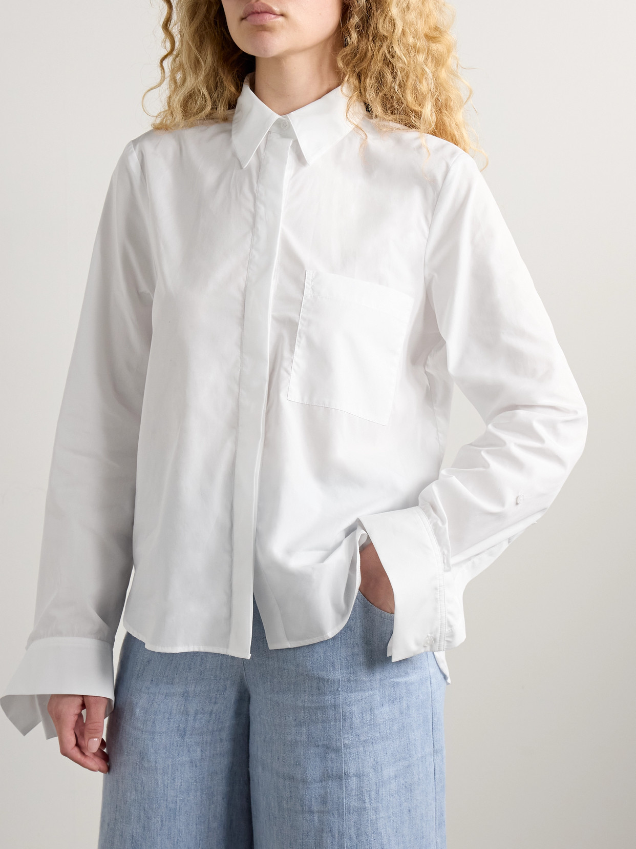Boyfriend Cotton-Poplin Shirt
