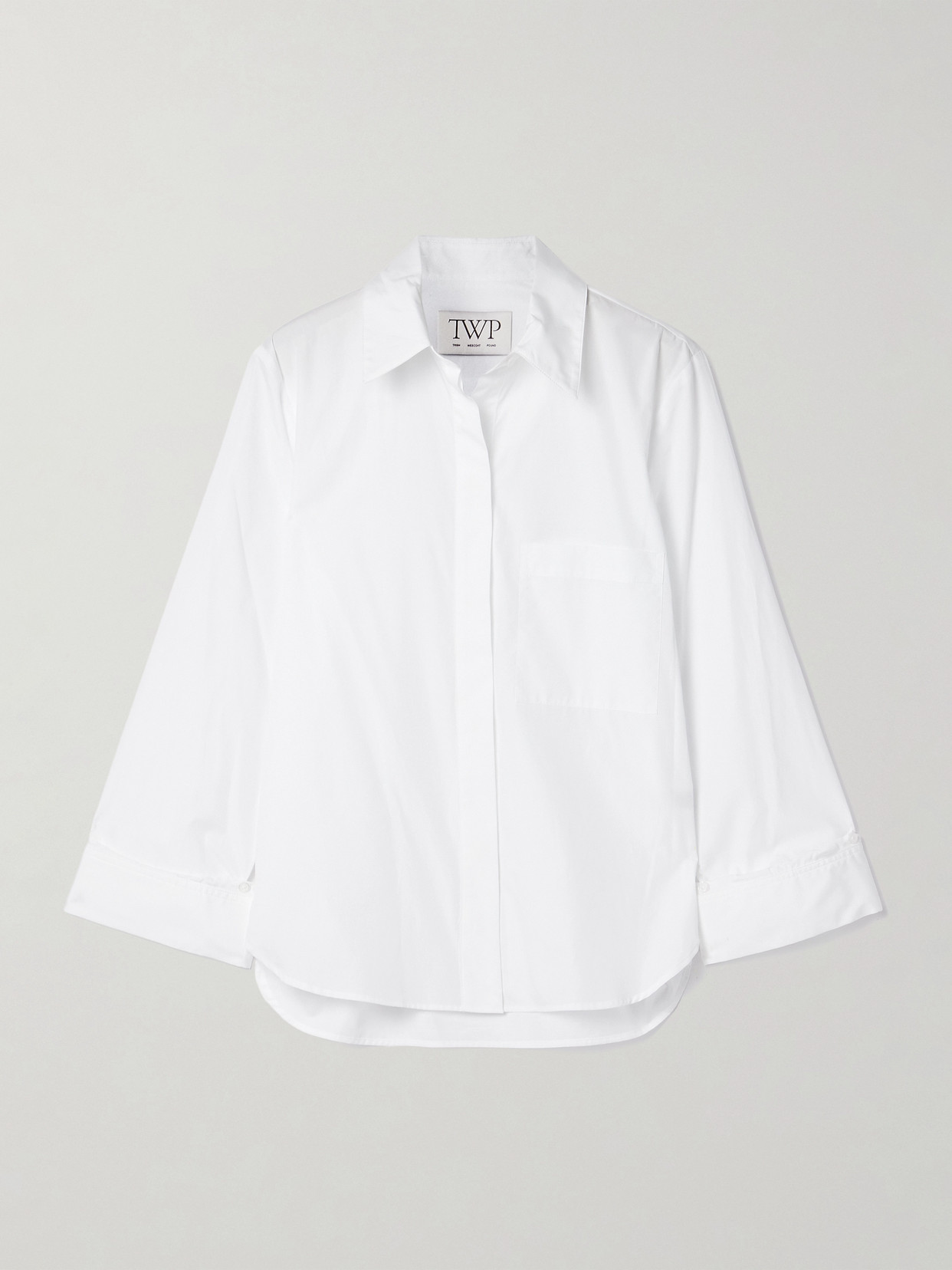 Twp Boyfriend Cotton-poplin Shirt