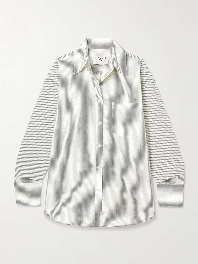 TWP Big Joe Oversized Striped Cotton-blend Shirt