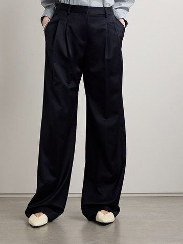 TWP Sullivan pleated linen straight-leg pants