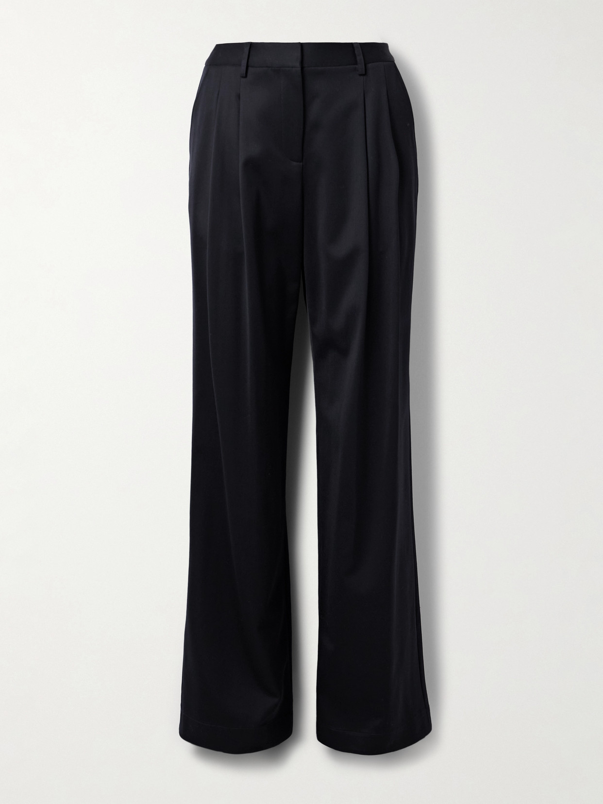 Twp Sullivan Pleated Linen Straight-leg Pants In Blue