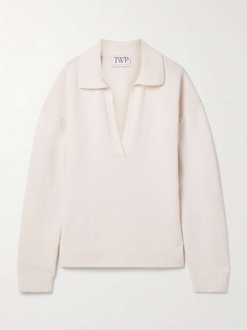 TWP Cashmere Polo Sweater