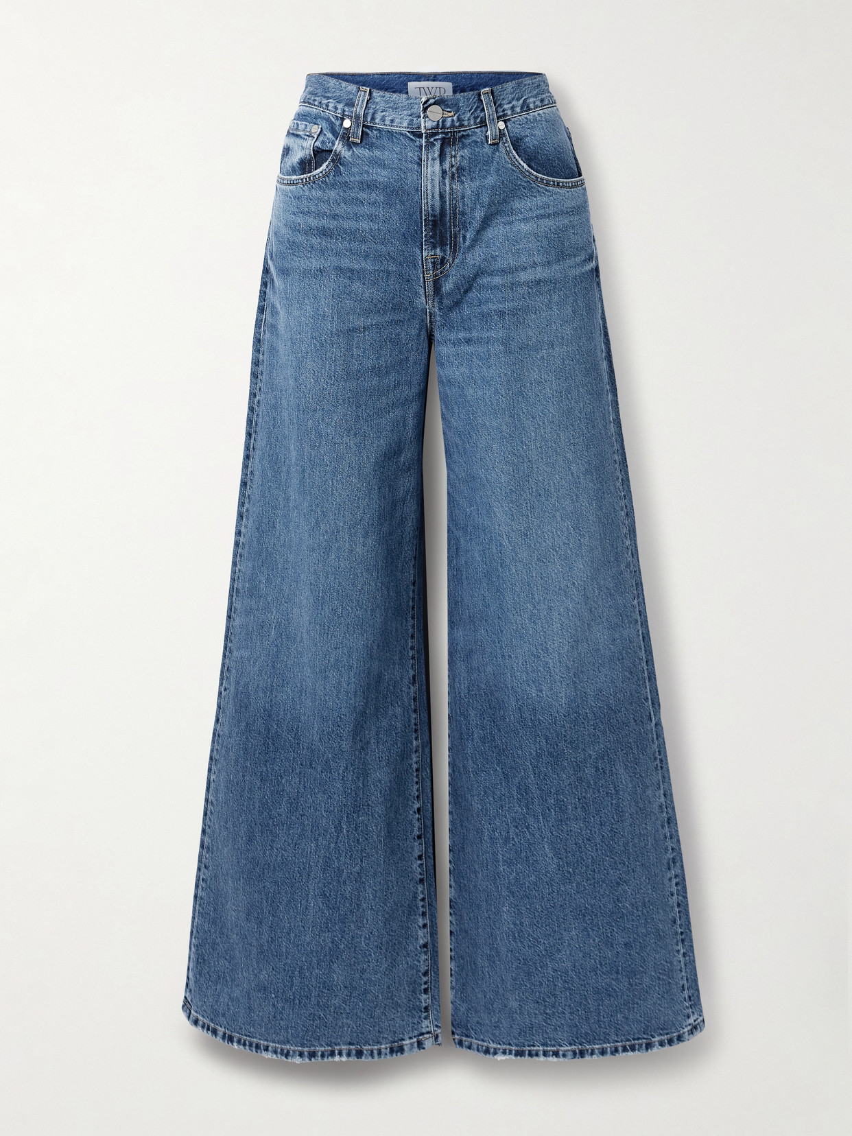 Twp Tall Tiny Dancer High-rise Wide-leg Jeans In Blue