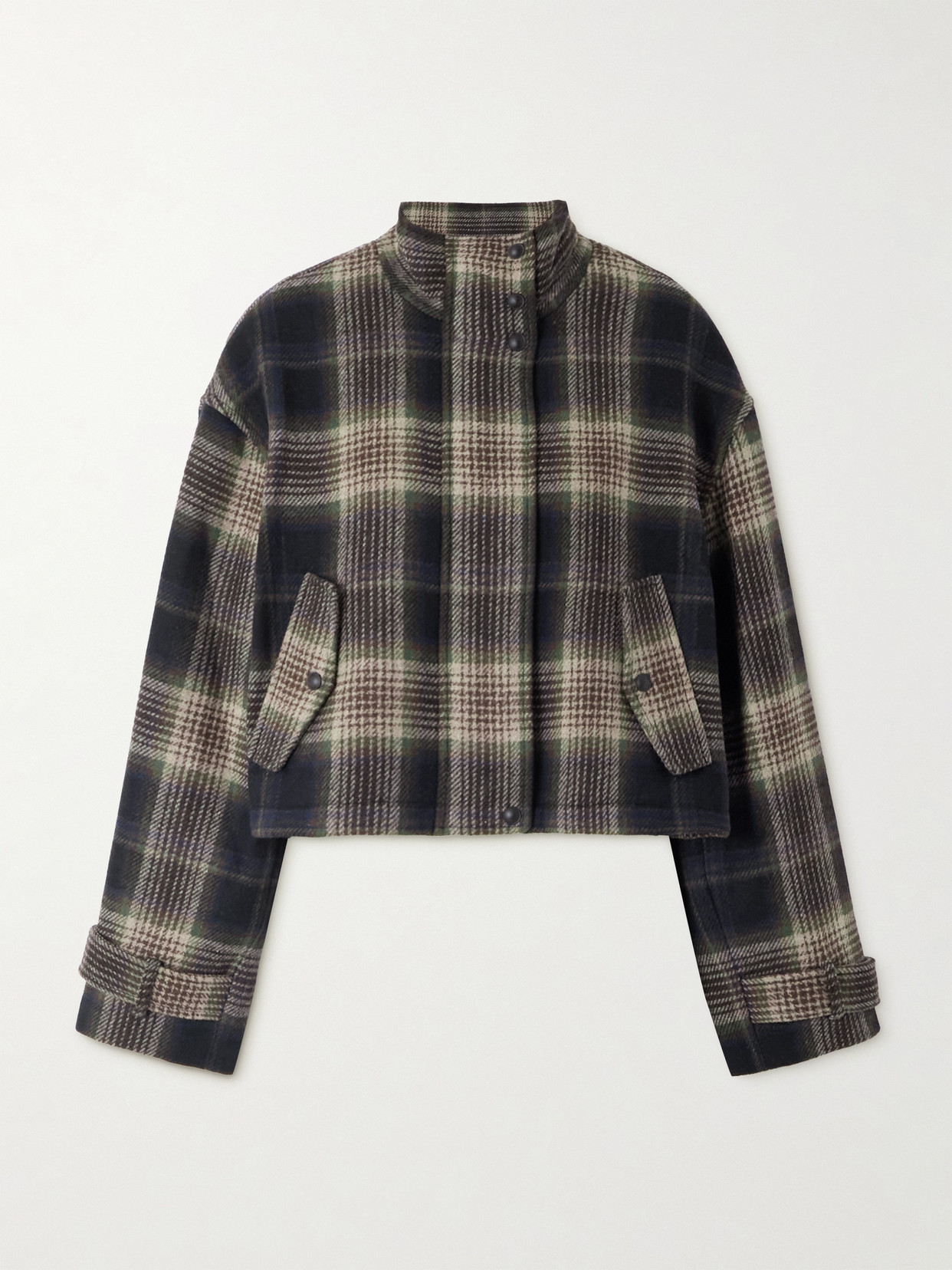 Veronica Beard Bateman Checked Wool-blend Jacket In Black