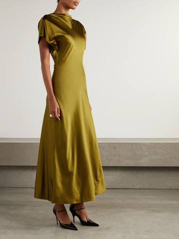 Veronica Beard Redgrave silk-blend satin maxi dress