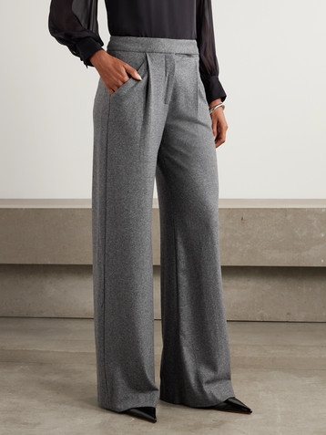 Veronica Beard Marbeau pleated woven straight-leg pants